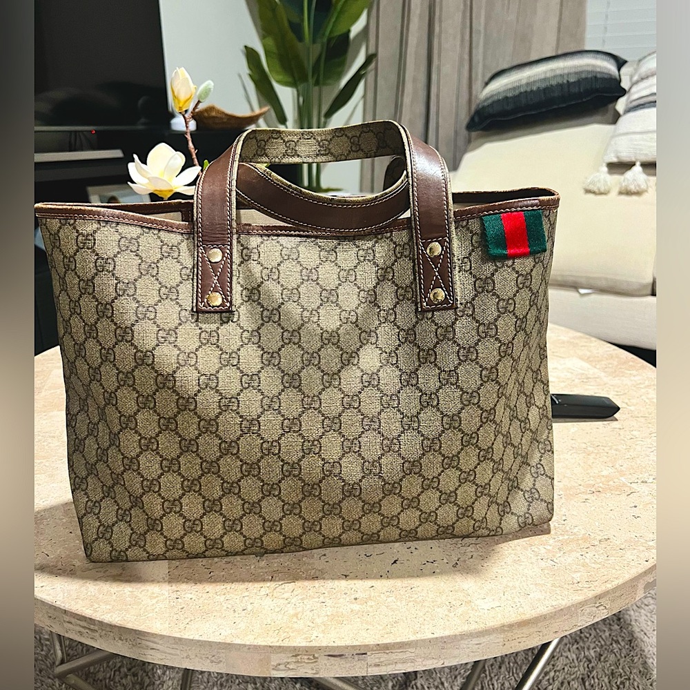 Authentic Gucci Brown Tote Bag